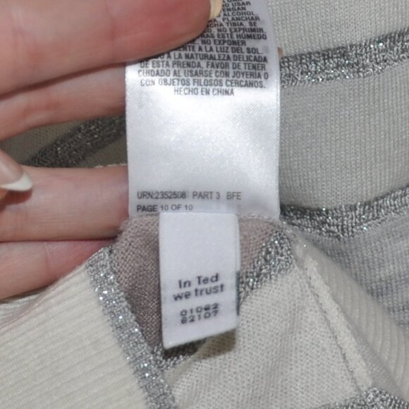 Ted Baker London Julonia Pastel & Silver Stripe Sleeveless Sweater Vest 2 - Picture 10 of 11